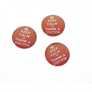 Plaksteen Glas Keep Calm 18mm