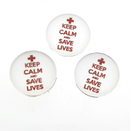 Plaksteen 18mm Glas Save Lives