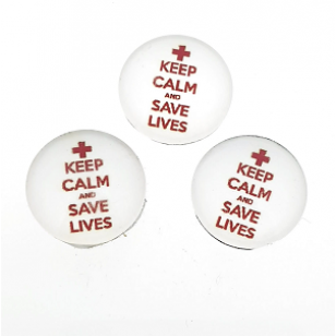 Plaksteen 18mm Glas Save Lives
