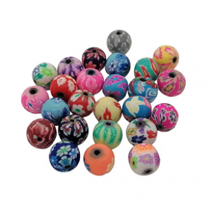 Kralen 12mm Fimo 25x mix