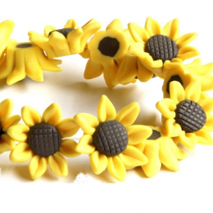 Kraal Polymer Clay Zonnebloem