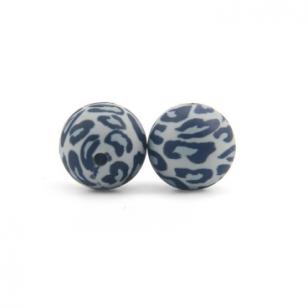 Siliconen Kraal 15mm CamoBlue