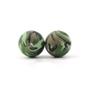 Siliconen Kraal 15mm CamoGreen