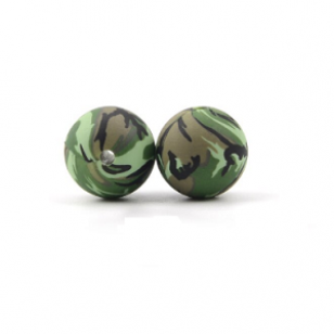 Siliconen Kraal 15mm CamoGreen