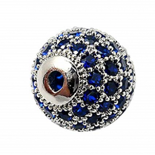 Kraal Zirkonia 10mm Blauw