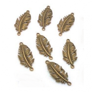 Tussenstuk Veer 35x15mm brons