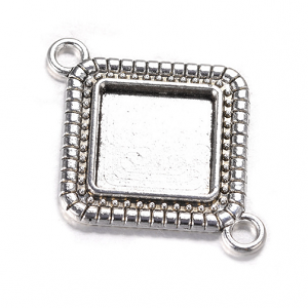 Setting Zilver 15mm plaksteen