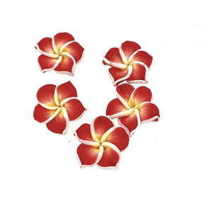 Fimo Kraal Hawaii 22mm Rood