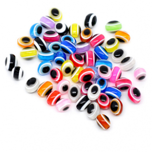 Acryl Kralen Evil Eye 8x6mm
