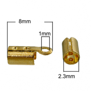 Veterklem Goud 8x3mm 10x