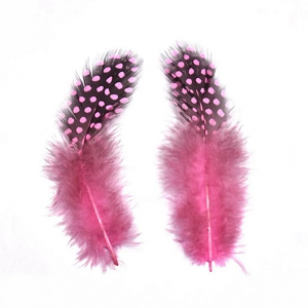 Fazant Veren 10 stuks Pink