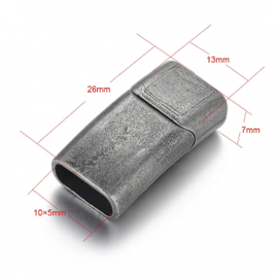 Sluiting Rvs 10x5mm Vintage