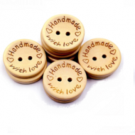 Houten Knoop Handmade 15mm