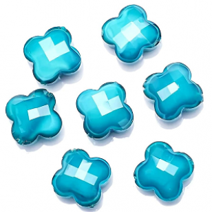 Kraal Glas Facet 12mm Teal