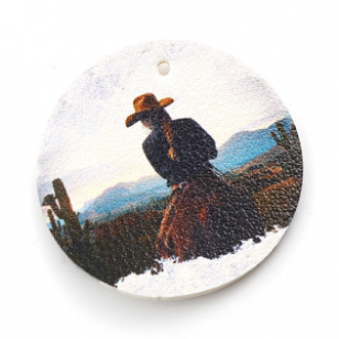 Label Pu Leer Cow-Girl 40mm