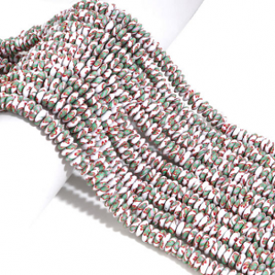 Kralen Polymeer 9x10mm wit