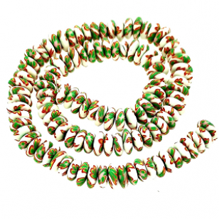 Kralen Polymeer 9x10mm wit