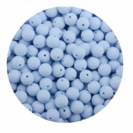 Siliconen Kraal 15mm PastelBlauw