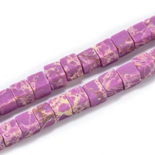 Kralen Jasper Cube 4mm Paars