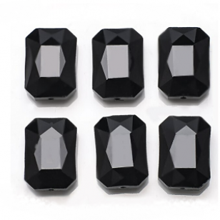 Kraal Fancy 18x13mm Zwart