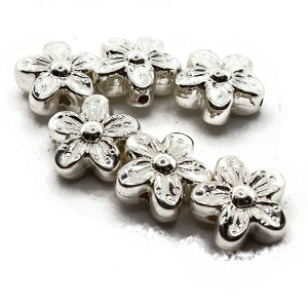 Acryl Zilver Kralen 7x Bloem