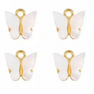 Bedel Vlinder Goud  Wit