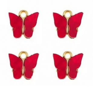 Bedel Vlinder Resin Rood