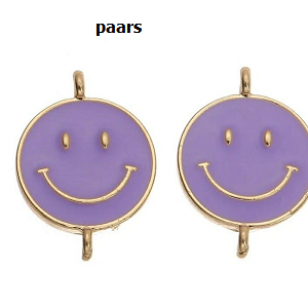 Tussenstuk Smile Emaille 25x18mm