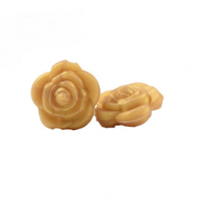 Siliconen Kraal Roos Goud 21mm