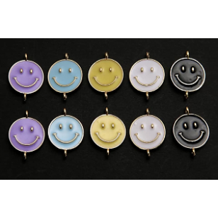 Tussenstuk Smile Emaille 25x18mm