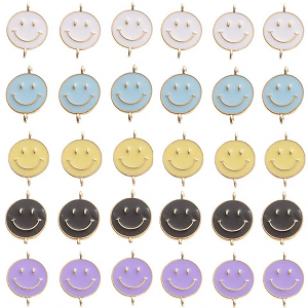 Tussenstuk Smile Emaille 25x18mm