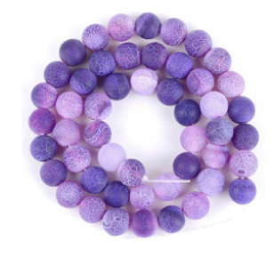 Kralen Agate Stripe Frosted 6mm