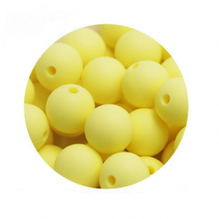 Kraal Siliconen 15mm Geel