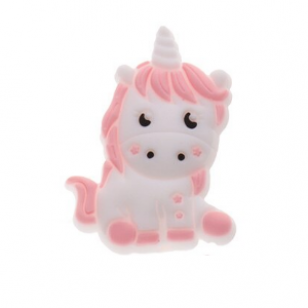 Siliconen Kraal Unicorn Pink