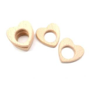 Hout Bijtring Hart 5cm