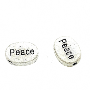 Kraal Tekst Peace 13x8mm