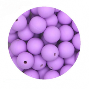 Siliconen Kraal 15mm Lila