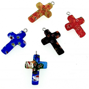 Bedel Glas Millefiori Kruis