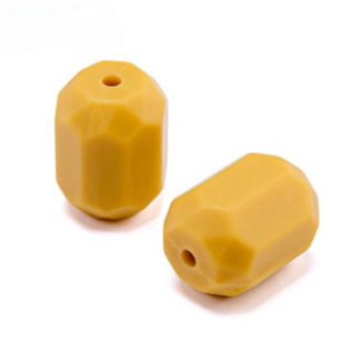 Kraal Siliconen 18x14mm Geel