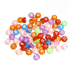 Letter Kralen Acryl 7mm 100x