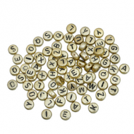 Letterkralen 7mm goud 100x