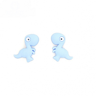 Siliconen Kraal Dino Blue