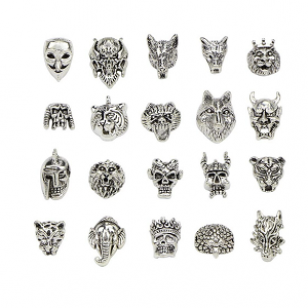 Kralen  Mix 20 stuks Zilver