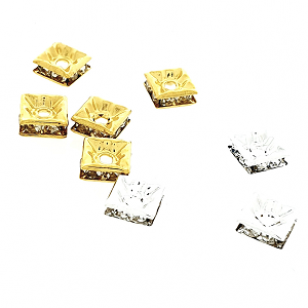 Kraal Strass vierkant 6mm