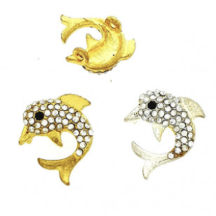 Bedel Dolfijn Strass 2 gaten