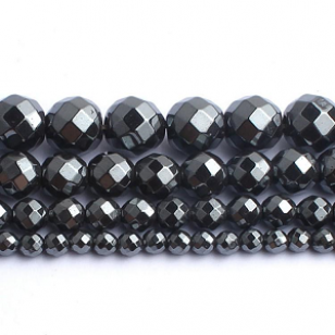 Kralen Hematiet Facet 6mm