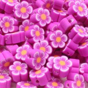 Kraal Polymer Bloem Fuchsia