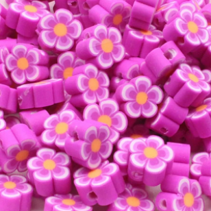 Polymer Klei Kraal Bloem Lila