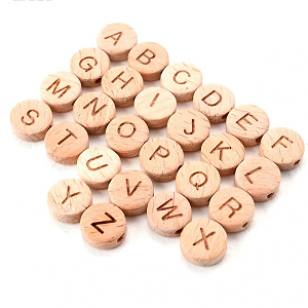 Letter kraal Hout rond 15mm