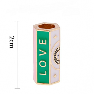 Kraal Evil Eye Emaille 20x10mm